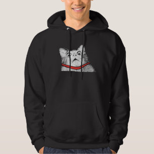 Überraschtes Katzen-Keuchen Meme - 2 versahen Hoodie