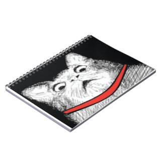 Überraschtes Katzen-Keuchen Meme - Notizbuch Notizblock