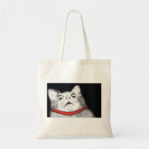 Überraschtes Katzen-Keuchen Meme - Taschen-Tasche Tragetasche