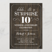 Überraschung 10. Hochzeitstag - Rustikales Holz
