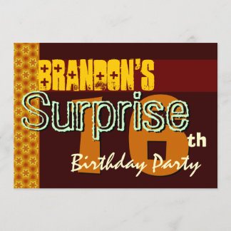 Überraschung 16. Geburtstag Gold- und Schokoladens Einladung