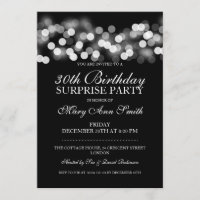 Überraschung 30. Geburtstag Silver Hollywood Glam