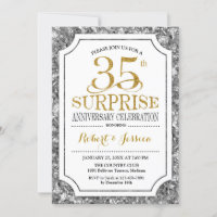 Überraschung 35. Hochzeitstag - Silber Gold