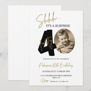 Überraschung 40. Geburtstag Einladung Foto Erwachs