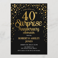 Überraschung 40. Hochzeitstag - Black & Gold