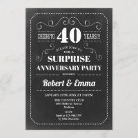 Überraschung 40 Jahre Party - Chalkboard