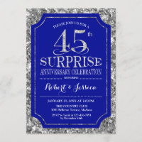 Überraschung 45. Hochzeitstag - Blue Silver