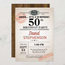 Überraschung 50. Geburtstagsfeier für Männer Einladung