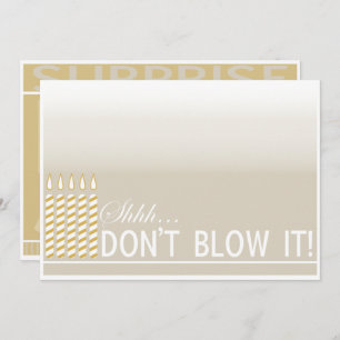 Überraschung 50. Geburtstagsparty Gold Einladung