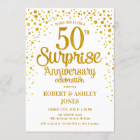 Überraschung 50. Hochzeitstag - Gold & Weiß