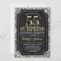 Überraschung 55. Hochzeitstag - Silver Gold