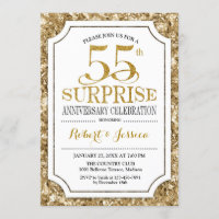 Überraschung 55. Hochzeitstag - Weißes Gold