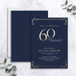 Überraschung 60 & Fabulous Blue & Gold Geburtstag Folieneinladung<br><div class="desc">Es ist dein besonderer Geburtstag, und es ist an der Zeit zu feiern! Will du, den besten Bash in der Stadt zu werfen? Mit dieser Überraschung 60 & Fabulous Blue & Gold Birthday Foil Einladung starten Sie ganz stilvoll. Es wird sicher sein, den Ton für eine glamouröse Feier Set. Diese...</div>