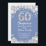 Überraschung 60. Geburtstag Blue Silver Diamond Einladung<br><div class="desc">Überraschung 60. Geburtstag Einladung. Blau und Silber Kristall Diamond Red Hintergrund. Elegante Birthday Bash laden. Erwachsener Geburtstag. Frauen zum Geburtstag. Männer zum Geburtstag. Für weitere Anpassungen klicken Sie bitte auf die Schaltfläche "Anpassen" und verwenden Sie unser Designwerkzeug,  um diese Vorlage zu ändern.</div>