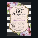 Überraschung 60. Geburtstag Einladung Frauen Flora<br><div class="desc">Überraschung 60. Geburtstag Einladung für Frauen. Black and Gold Geburtstagsparty Einladung. Gold Glitzer. Lila Aquarellblume Blume. Schwarze und weiße Streifen. Printable Digital.
Für weitere Anpassungen klicken Sie bitte auf die Schaltfläche "Anpassen" und verwenden Sie unser Designwerkzeug,  um diese Vorlage zu ändern.</div>