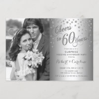 Überraschung 60 Jahre Jubiläum mit Foto - Silber