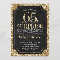 Überraschung 65. Hochzeitstag - Schwarz Gold