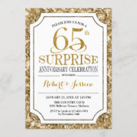 Überraschung 65. Hochzeitstag - Weißgold