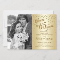 Überraschung 65 Jahre Jubiläum mit Foto - Gold