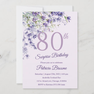 Überraschung 80. Geburtstag für Frauen Einladung