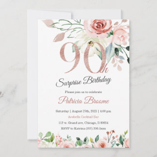 Überraschung 90. Geburtstag für Frauen Einladung