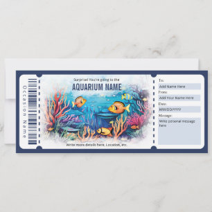 Überraschung Aquarium Geschenkgutschein Einladung