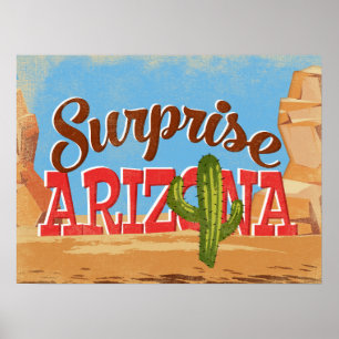 Überraschung Arizona Vintage Reiseplaner Poster