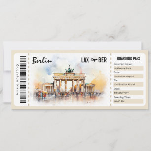 Überraschung Berlin Boarding Pass Geschenkgutschei Einladung