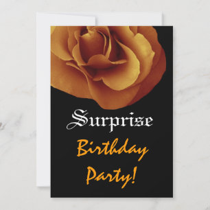 ÜBERRASCHUNG Birthday Gold Rose Individuelle Name Einladung