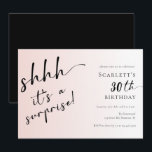 Überraschung Blush Pink Foto 30. 40. Geburtstag Pa Einladung<br><div class="desc">Überraschung Modernes Rosa Foto 30. 40. 50. Geburtstagsparty Einladung. Die elegante Einladung kann für jedes Geburtstagsjahr bearbeitet werden,  das in einem "th" endet,  z.B. 20,  25,  30,  35,  40,  50,  60.</div>