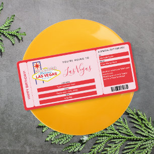 Überraschung-Bordkarte Ticket Las Vegas Wochenende Einladung