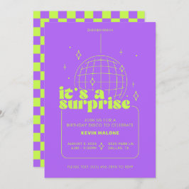 Überraschung Disco-Party Einladungen