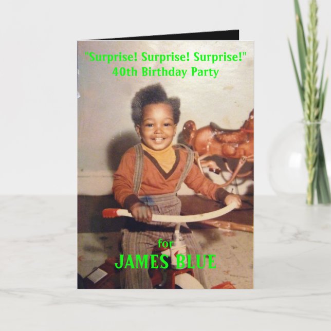 Überraschung Einladung zum Geburtstag (Vorderseite)