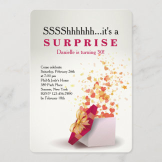 Überraschung!Einladung zum Geburtstag Einladung