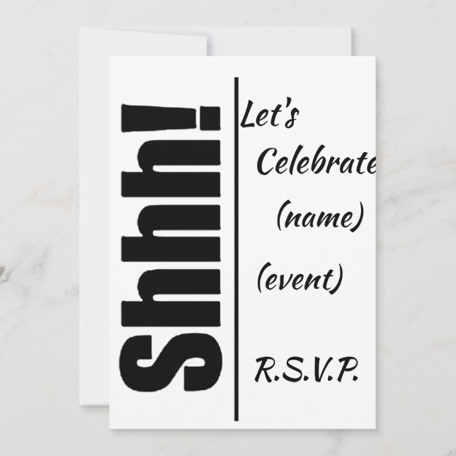 ****ÜBERRASCHUNG**** FEIERSCHEINUNG FÜR DIE PARTY  EINLADUNG (Vorderseite)