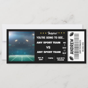 Überraschung-Fußballspiel-Stadion-Geschenk-Ticket Einladung