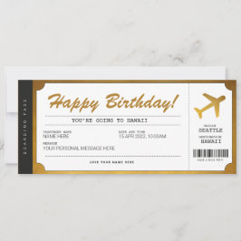 Überraschung Geburtstag Boarding Pass Flugzeug Gol Einladung