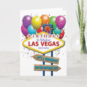 Überraschung Geburtstag Las Vegas Card Karte