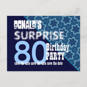 Überraschung Geburtstag Save the Date Diagonal VB2 Ankündigungspostkarte