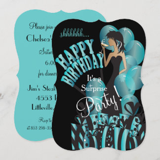 Überraschung Geburtstagseinladung, Classy Girl's P Einladung