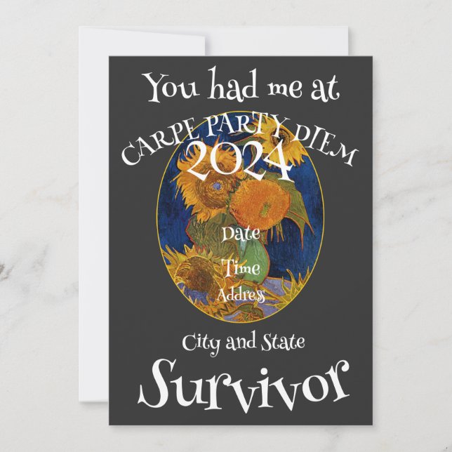 Überraschung Geburtstagsfestival Block 2024 Party Einladung (Vorderseite)