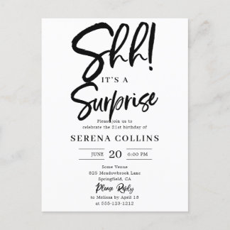 Überraschung Geburtstagskalligraphie Postkarte