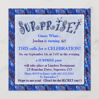 Überraschung Geburtstagsparty Einladung