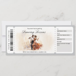 Überraschung-Geschenk-Zertifikat für Ballroom-Tanz Einladung