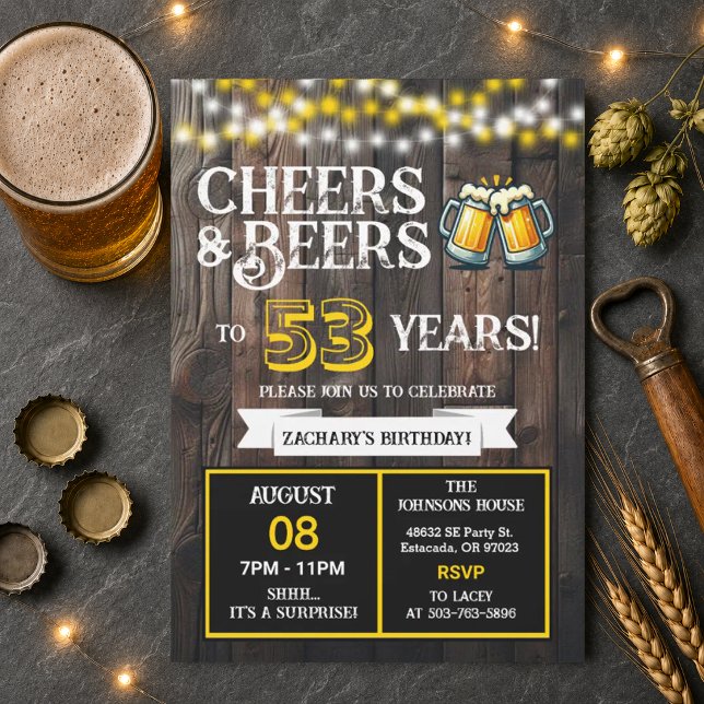 Überraschung im Hinterhof: Prost und Bier zum 53.  Einladung (Von Creator hochgeladen)