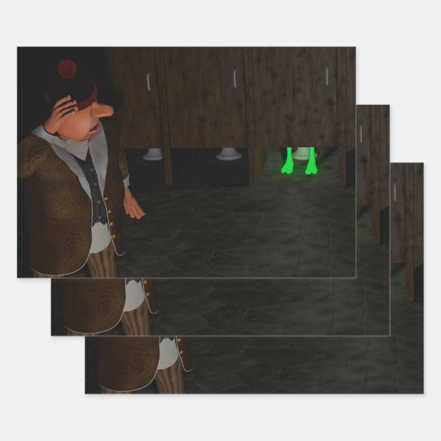 Überraschung in der Toilette Geschenkpapier Set (Set)