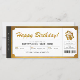 Überraschung Konzert Gold Geschenk Einladung
