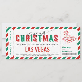 Überraschung Las Vegas Trip Geschenkgutschein Einladung