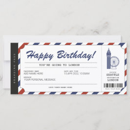 Überraschung London Trip Boarding Pass Ticket