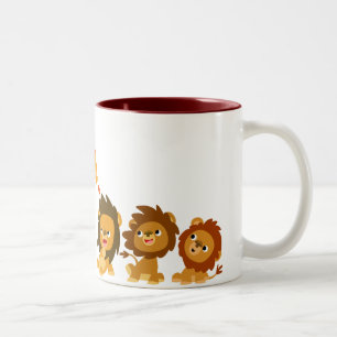 "Überraschung!" Niedlicher Cartoon Lions Tasse